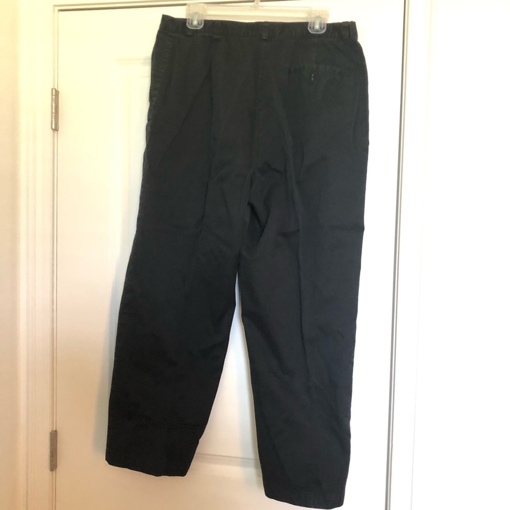 Black cotton slacks
